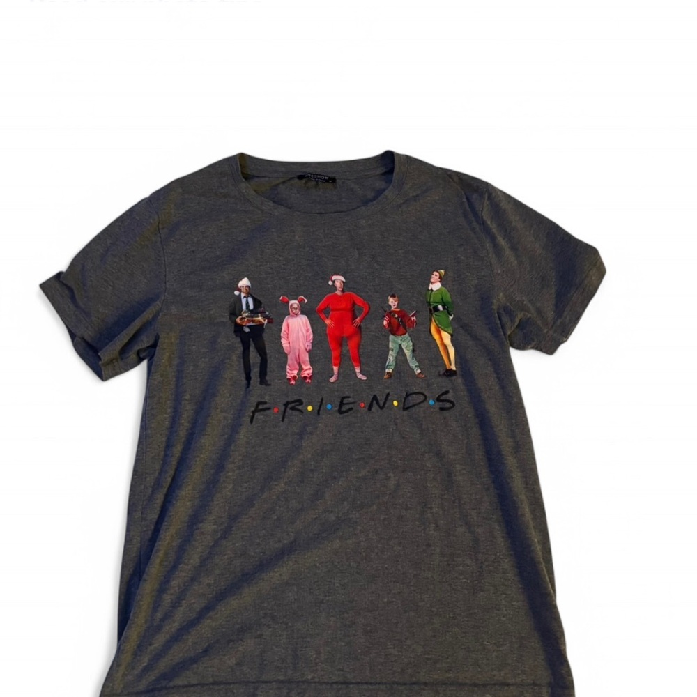 Gray Friends Graphic Tee